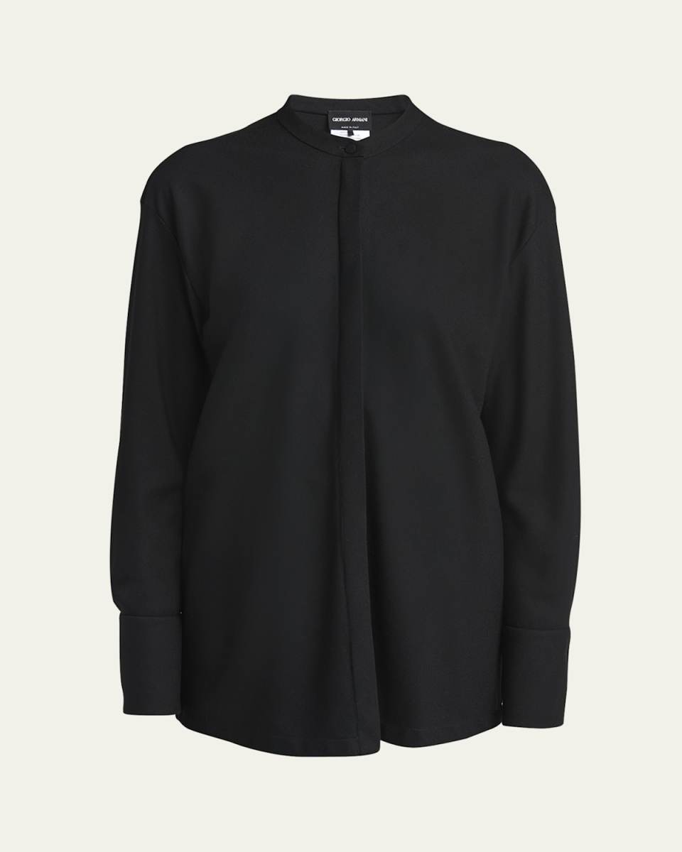 Fluid Wool Button Down Shirt